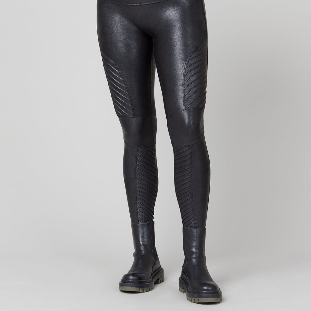 SPANX faux leather moto leggings